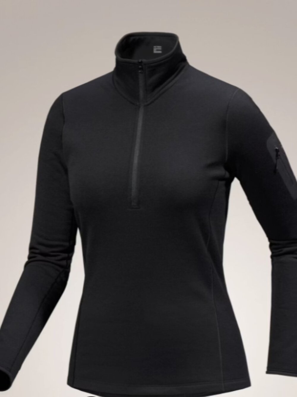 Arc’teryx Kyanite Baselayer Zip Neck Women’s Black Quarter Zip Fleece Top NWT